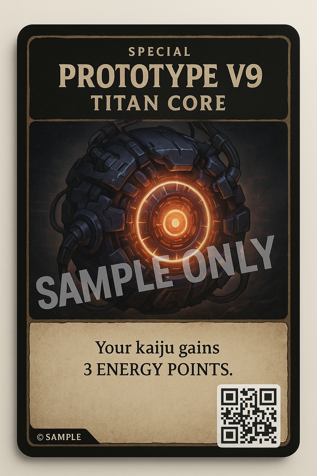Special Card Prototype V9 - Titan Core sample card